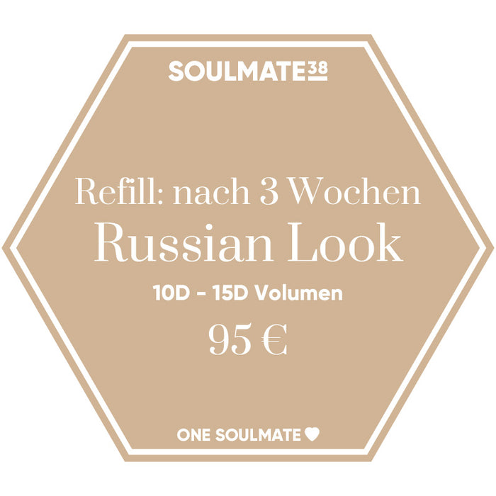 Volumen Russian Look 10D - 15D - Refill nach 3 Wochen